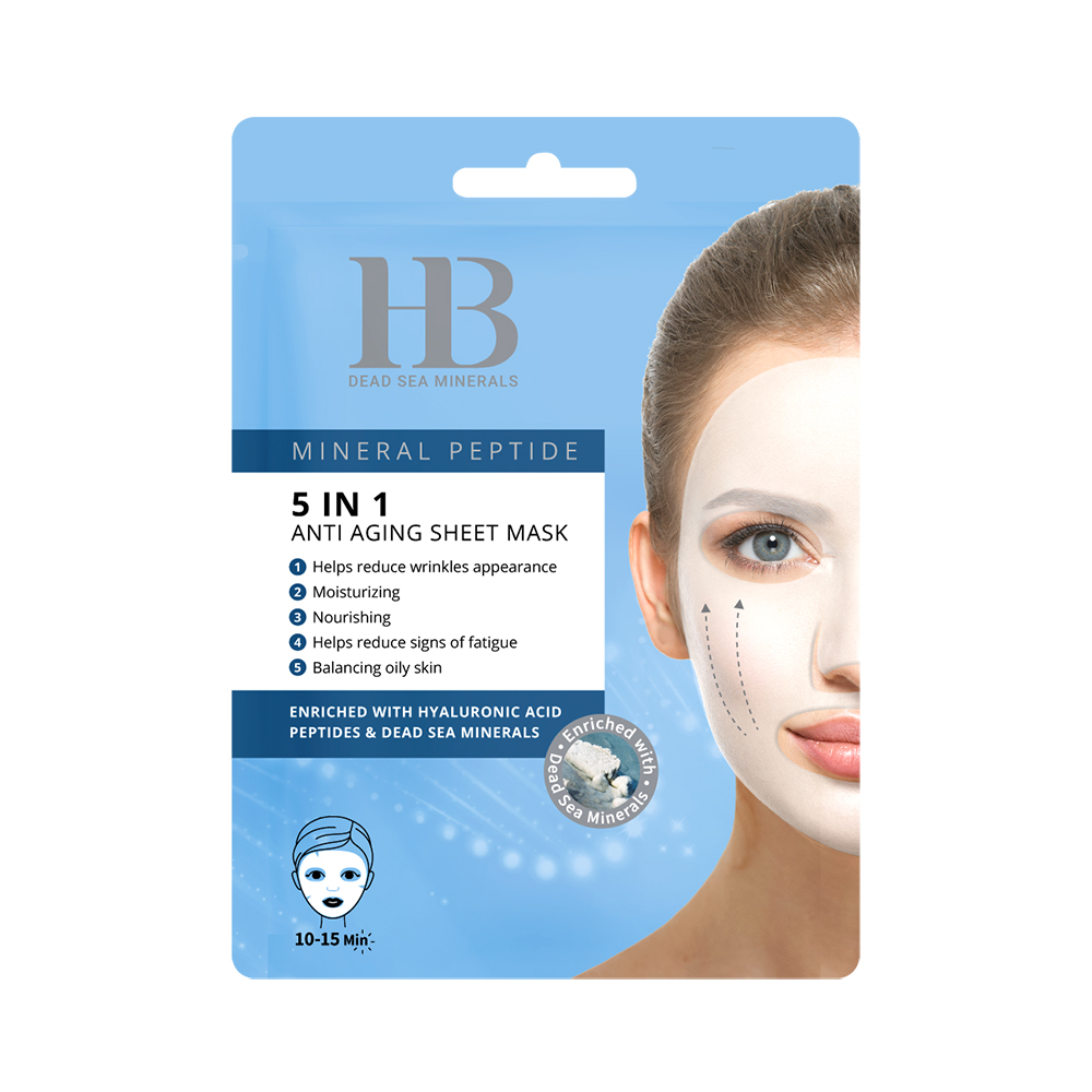 HB Mineral Peptide Przeciwstarzeniowa Maseczka w Płachcie 5w1