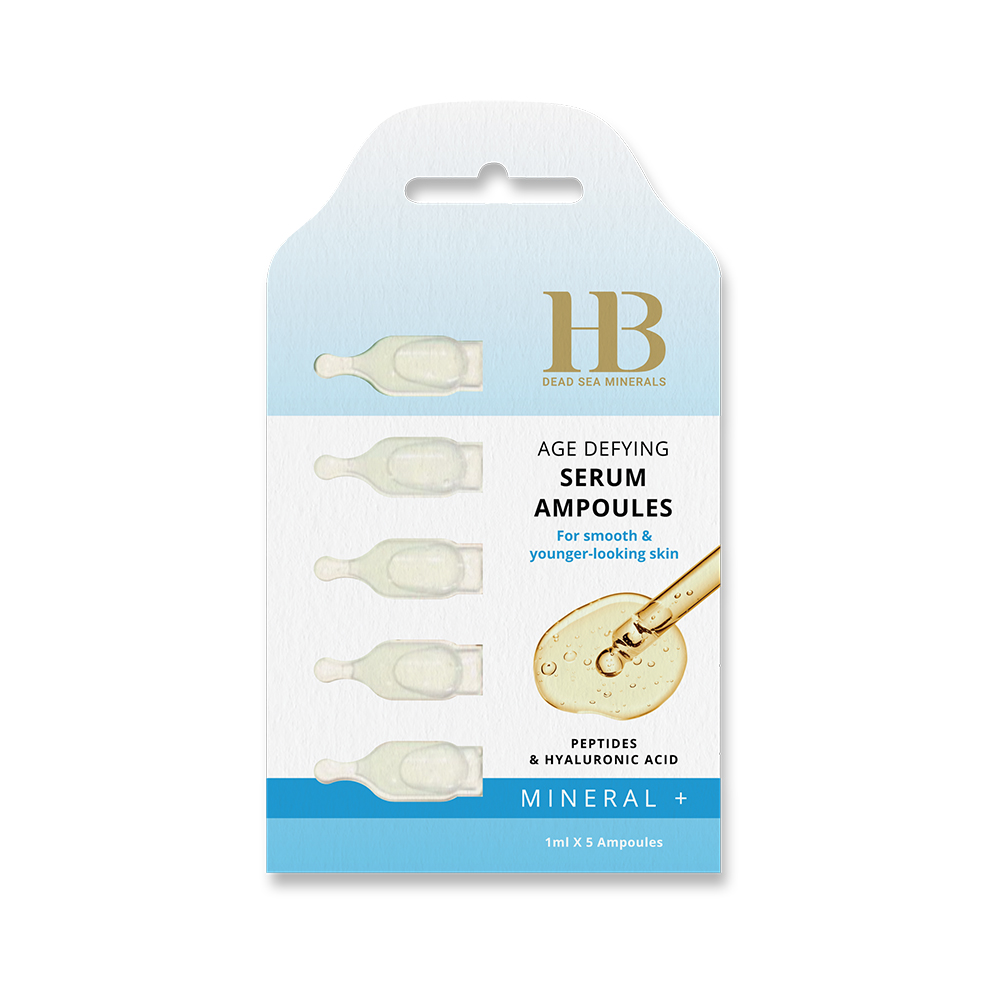 HB Mineral+ Przeciwstarzeniowe Ampułki Serum z Peptydami i Kwasem Hialuronowym
