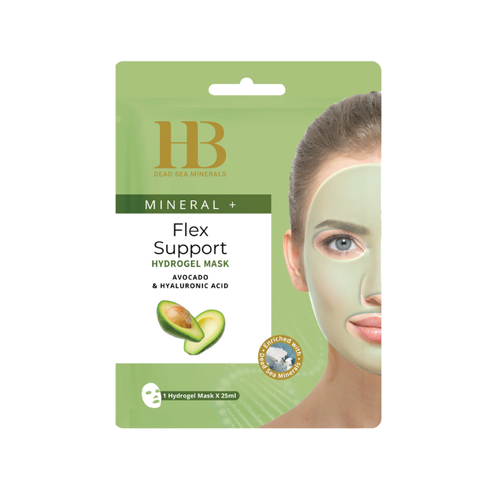 HB Mineral+ Flex Support Maska Hydrożelowa z Awokado i Kwasem Hialuronowym